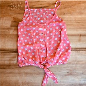 Pink Polka Dot Top